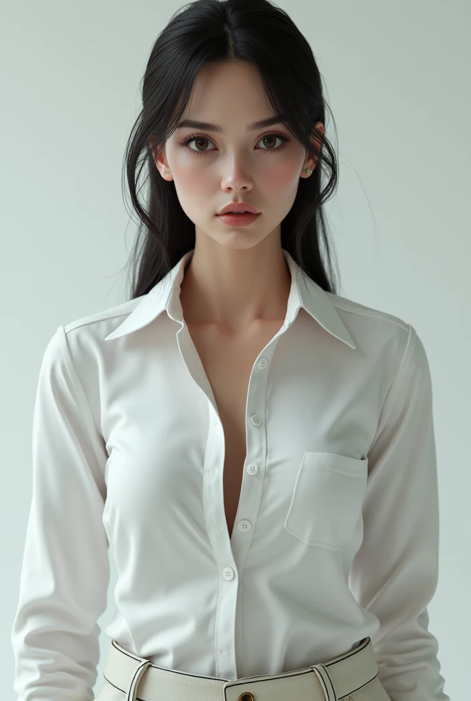 Detroit become human une personnage fille north avec une chemise toute blanche avec des gros sein