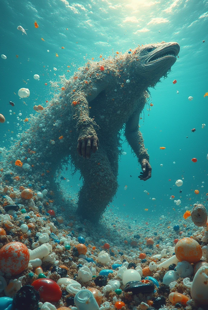 A poster about plastic pollution