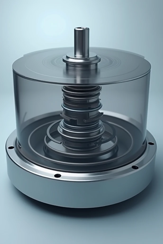 Rotor rotating in brushless motor, full veiw,vertical angle