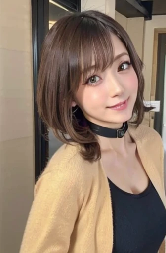 (Highest quality、4K、8k、High resolution、masterpiece:1.2)、Very detailed、(Genuine、Realistic、Realistic:1.3)、Japanese women、Light brown hair、(Hairstyle:random)、(Breast Size:random)、(Body Type:random)、(clothing:random)、(Costume color:Random)、Heavy makeup、Gal Makeup、Cosplay、Captivating smile、choker