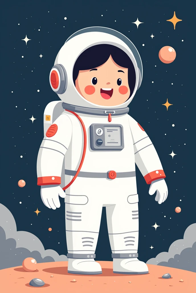 astronaut cartoon white suit





