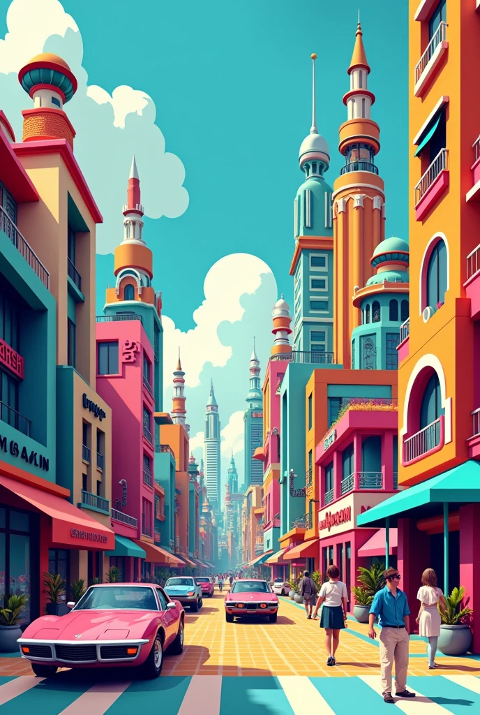 Cartoon Fashion City