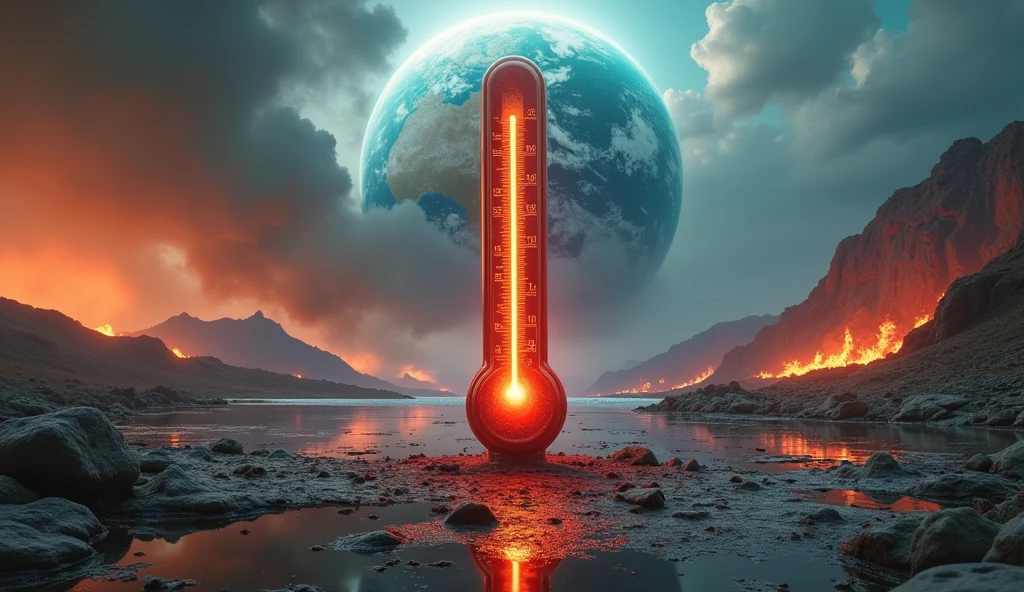 global temperature rising due to climate change