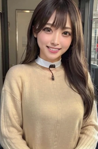 (Highest quality、4K、8k、High resolution、masterpiece:1.2)、Very detailed、(Genuine、Realistic、Realistic:1.3)、Japanese women、Light brown hair、(Hairstyle:random)、(Breast Size:random)、(Body Type:random)、(clothing:random)、(Costume color:Random)、Heavy makeup、Gal Makeup、Cosplay、Captivating smile、upper teeth only、choker