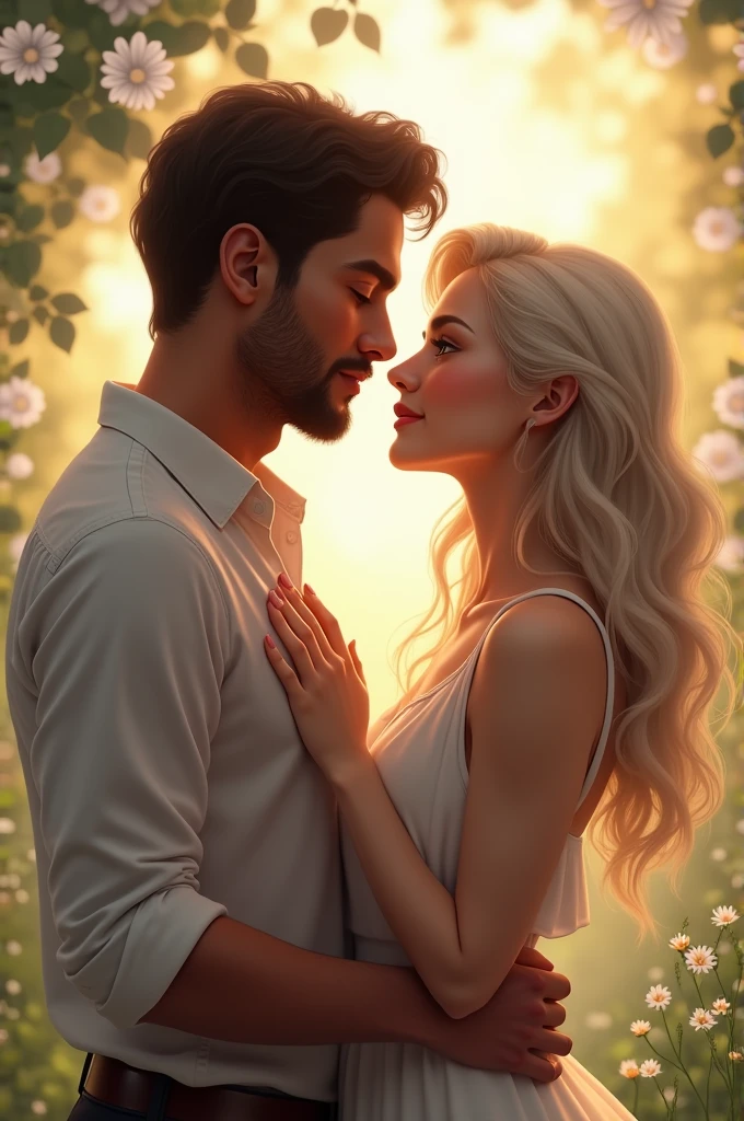 A couple where the woman is white and the man is brown