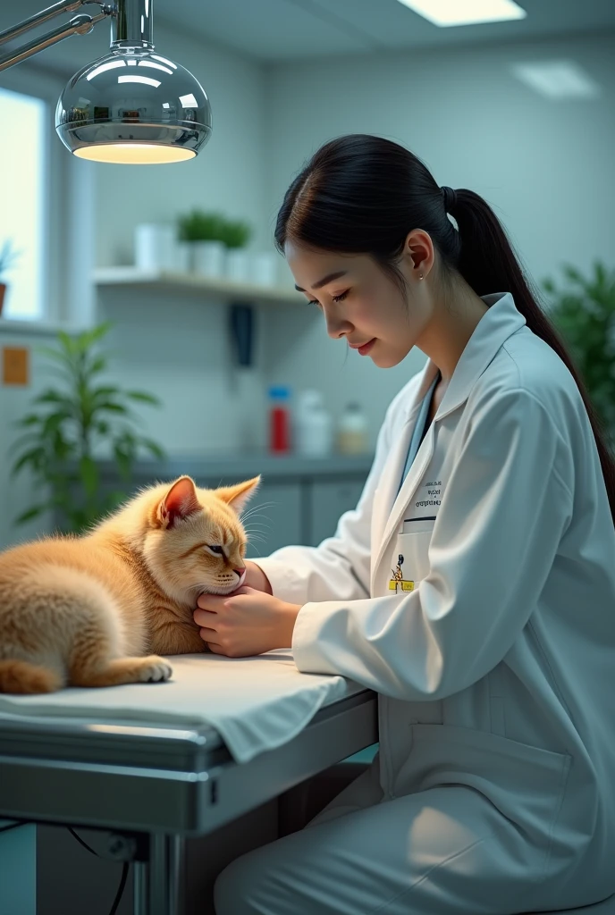 doctor( Woman) Veterinary 8k cinematic 