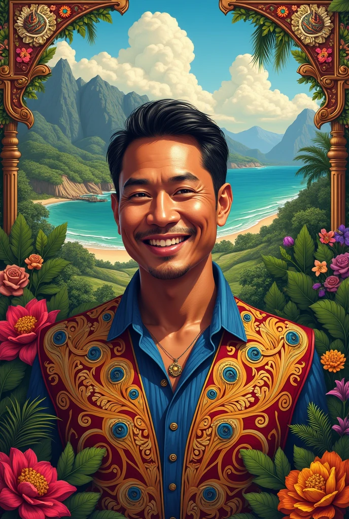 Create a Philippines month art that show the greatness and best side of the Philippines art on portrait and show Filipino art and culture