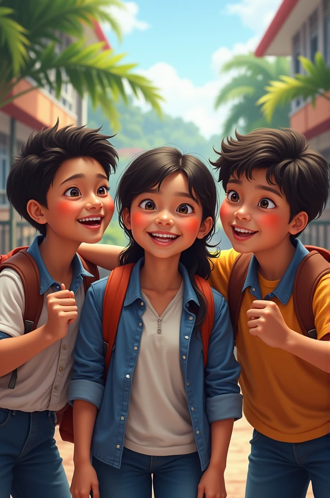 multirace pupils in malaysia containing chinese malay and indian in one picture