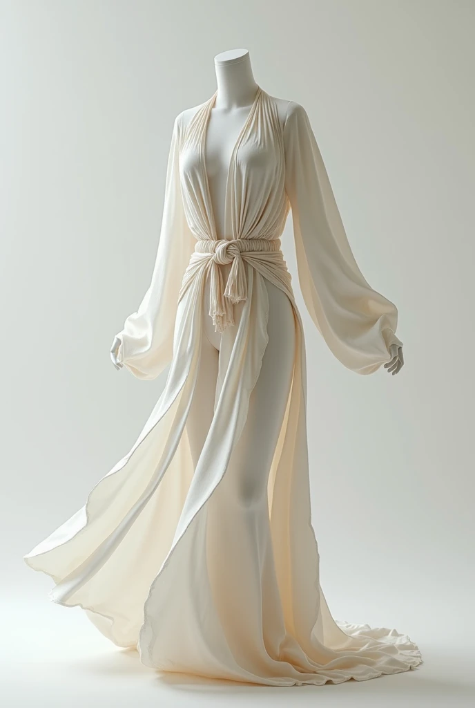 A flowing garment with cords that tie it together