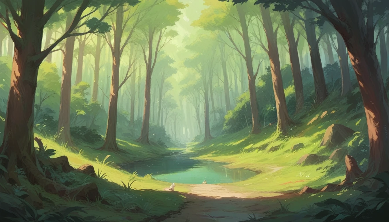 Ghibli,Magical Forest,Silence,Beautiful scenery