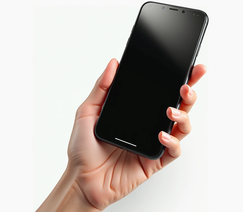 Hyperrealism, the hand is like a smartphone holder!