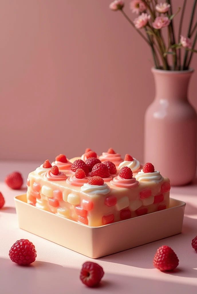 The table has a jelly cake box A024