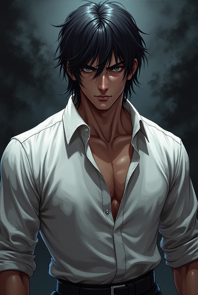 Akaza wearing shirt 
