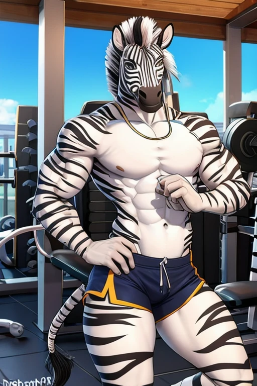 Zebra short shorts gym