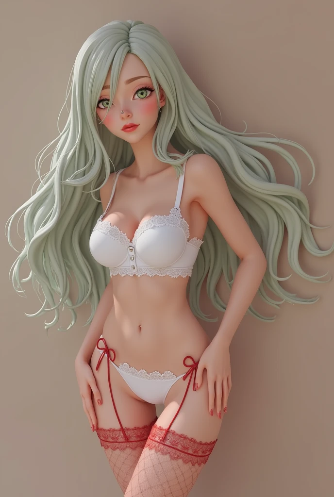a beautiful age girl in white lace lingerie, fishnet stockings, sexy gaze, transparent thong, red fishnet tights with bows, green hair, (best quality,4k,8k,highres,masterpiece:1.2),ultra-detailed,(realistic,Photorealistic,photo-realistic:1.37),highly detailed,intricate details,chiaroscuro lighting,cinematic composition,Dramatic lighting,volumetric lighting There is a 30-year-old woman who is realistic (Peta Jensen pov), short red hair, green eyes, seductive look, Red lips, half open mouth, nurse nurse, tight white clothing, Blouse blouse, without the buttons, without bra, don't wear a bra, beautiful huge breasts (mamalhuda), wet and soft, hands resting on the leg, close from above, seen from the top, penetrating and sensual look, ardent and lascivious with a desire for pleasure, slightly wide hips, big ass, no panties, dress muy corto, 4k((((ultra illustrated style:1.0)))),Best Quality,best animated,masterpiece,ray tracing, global illumination,white lace,head, Valley type I,neckline,transparent,1 girl, Alone, standing, outdoor, cowboy shot,looking at the viewer,dress,masterpiece,the highest quality,Underground clubhouse,cloudy,on a stage,The men in the audience are watching,Blonde girl doing sexy pole dance,lean forward,stick out the buttocks,Open your legs,Pole dancer,Long hair,hair flutters,the hair is disheveled,green eyes,Breasts protrude、Navel ejection、Sexy red dress,I do not wear underwear,Thigh Garter Belt,Medias negras transparents,Ropa mojada y transparent,Female genitalia can be seen through,pubic hair,my crotch is wet,shy look,Red face,a small smile,open the mouth,perspiration,smoky,Spot light,Indirect lighting,mystery,Pieces of light fly,full body seen,low angles(((fire elemental goddesses))), (((close up))), (((urban city environment))), (((difusoe colors))), (((RGB))), (((ultra, ass