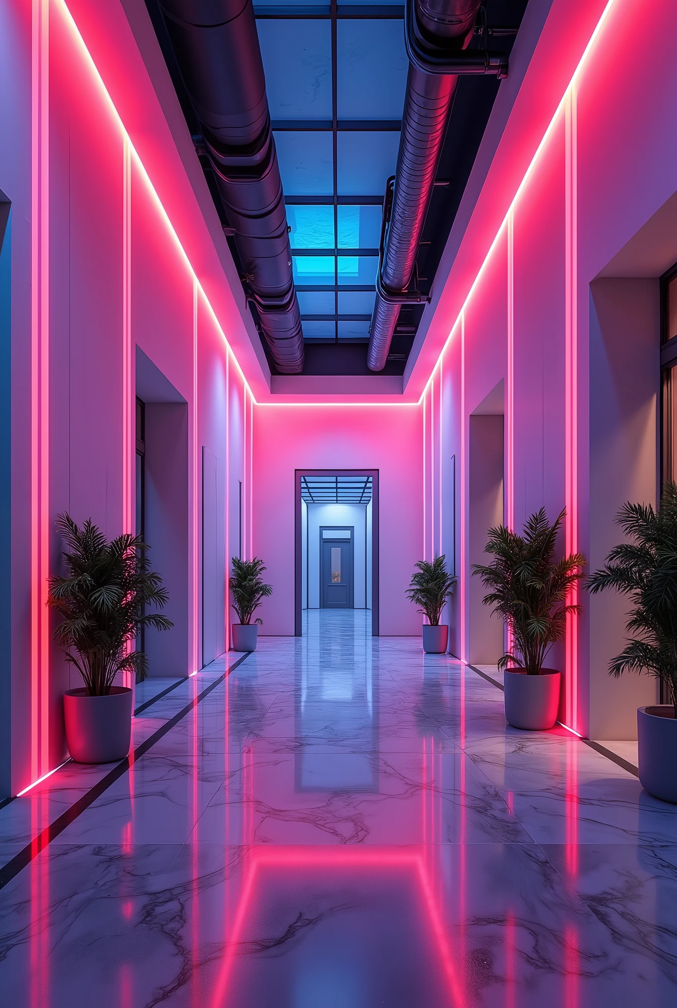 (Extremely detailed CG unity 8k wallpaper),(masterpiece), (best quality), (Extremely detailed), (RGB strip light),Ceiling atmosphere