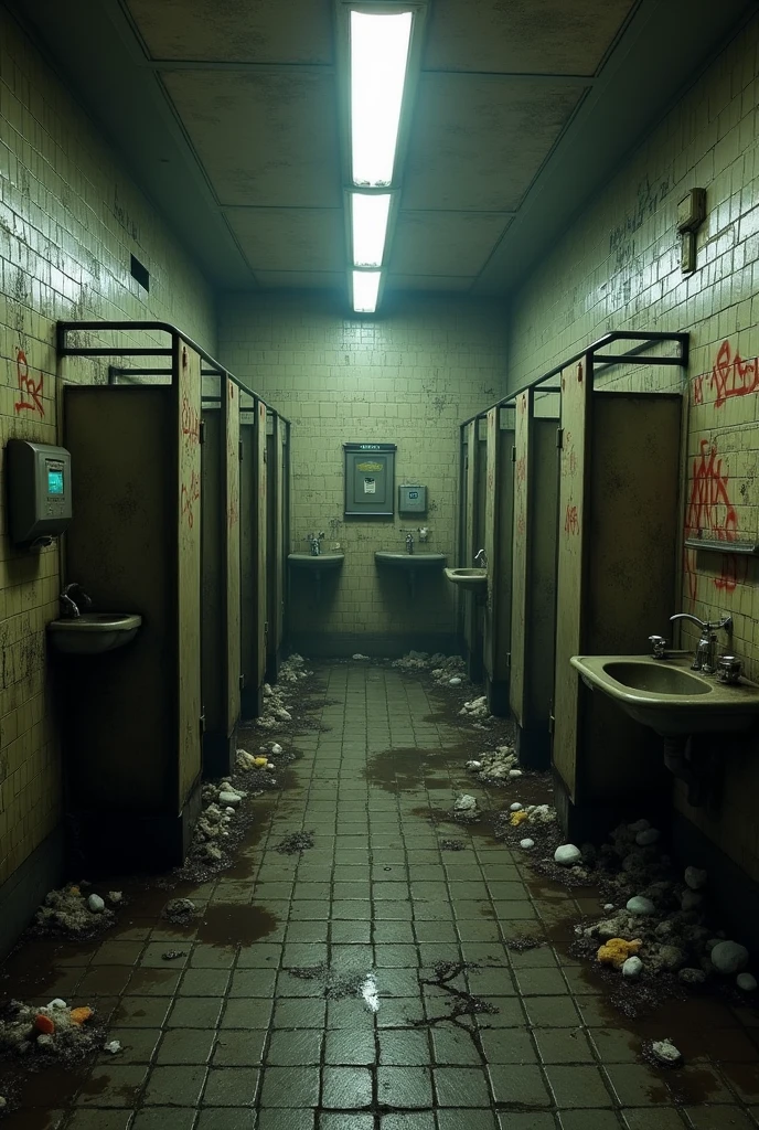 Dirty train station toilet