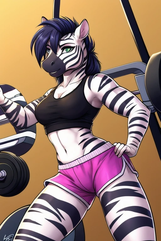 Zebra short shorts gym