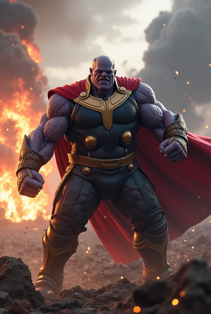 Avengers Endgame Thor rips off Thanos' head