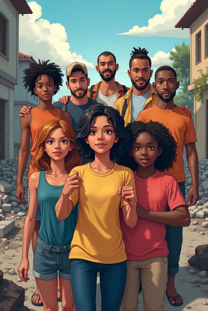 poster cooperation of the community during calamity