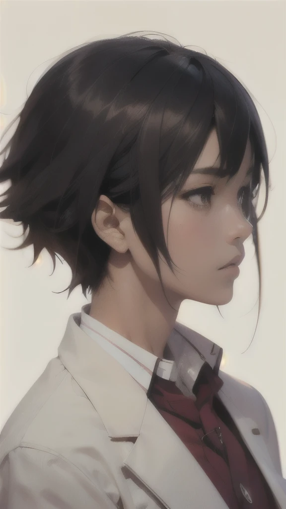 kurisu makise steins gate anime, atmospheric, elegant portrait, super highly detailed, professional digital painting, artstation, concept art, 8k, art by wlop, artgerm and alphonse mucha and eiichiro oda shinkai makoto vibrant Studio ghibli kyoto animation hideaki anno Sakimichan Stanley Artgerm Lau Rossdraws James Jean Marc Simonetti, fashion,(business suit), man, closed mouth