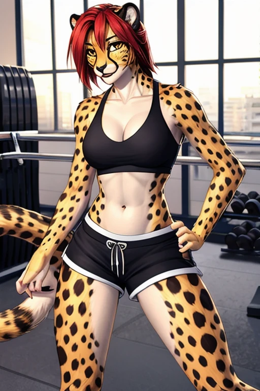Cheetah short shorts gym