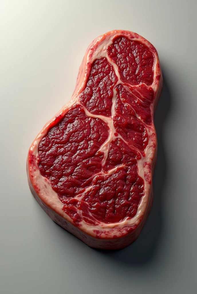 Create a steak-shaped design for a watermark.