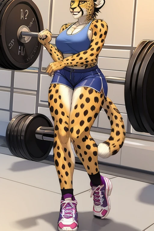 Cheetah short shorts gym 