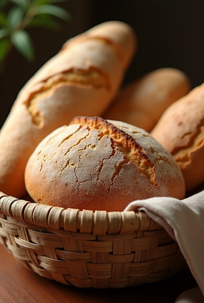 artisanal bread from Puno in Peru in a basket sarna rosa and others