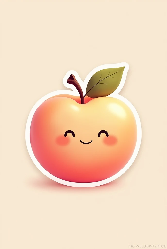 Peach shaped IPTV sticker