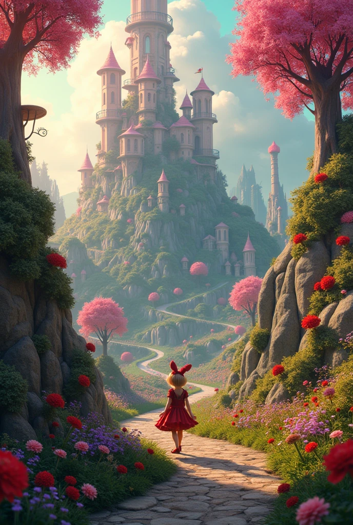 (photorealism:1.2), Wonderland, magical style, hot colors, cold colors