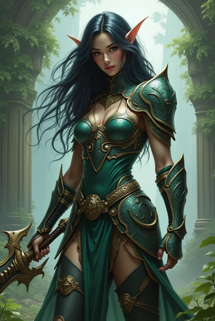 BRAVE AND WARRIOR FAIRY WITH BLACK HAIR









