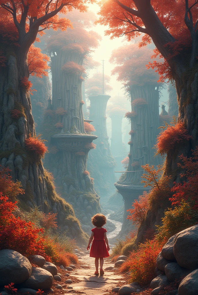 (photorealism:1.2), Wonderland, magical style, hot colors, cold colors 
