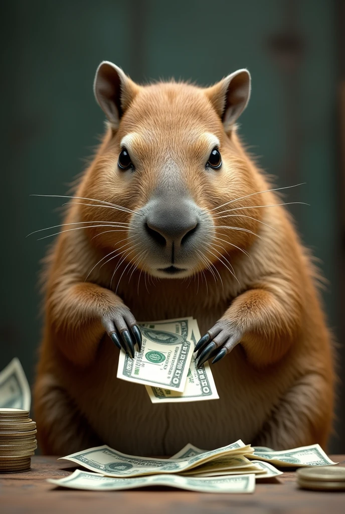 Cabybara is trading not real money. He is so serious