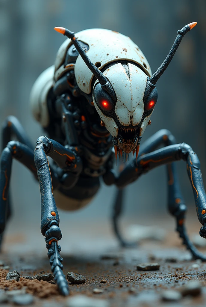 Ant in angry in cyborg white and blue