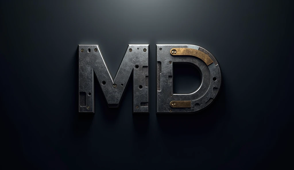 "MD" Mechanical Logo
