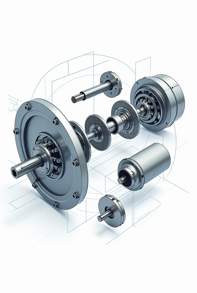 Shaft,rotor,stator parts in brushless motor