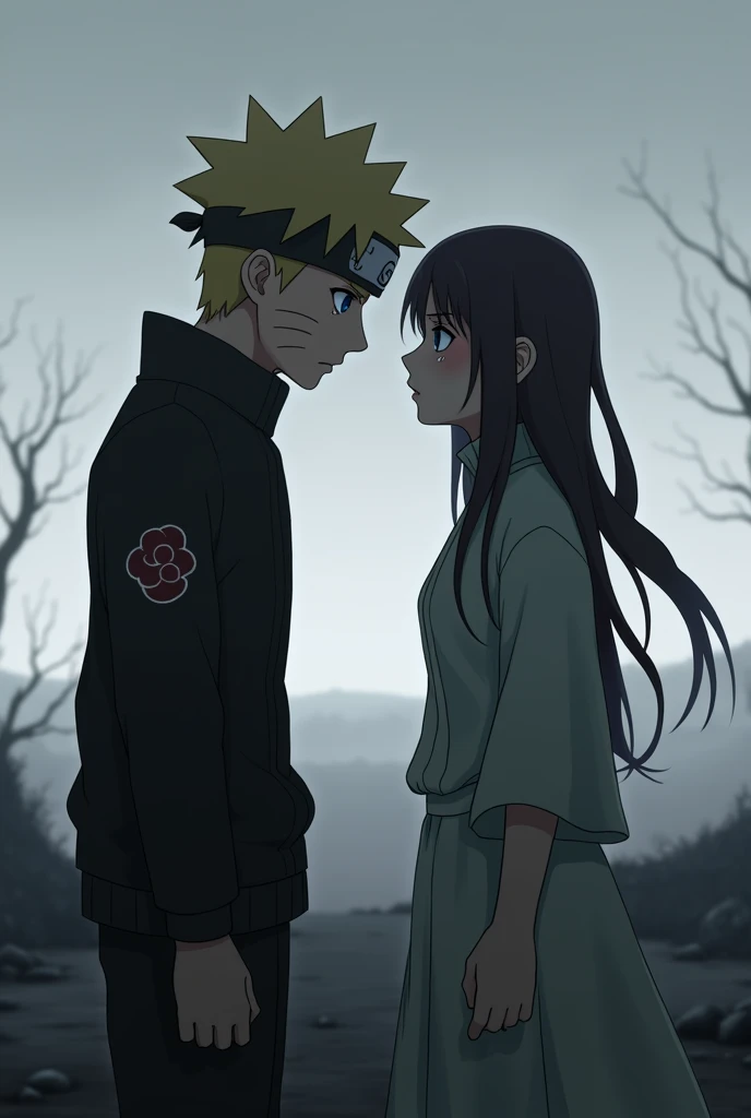 Naruto and hinata with between broken heart