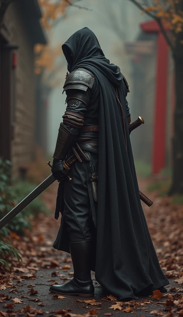 Swordsman Holding Sword in hand back flex