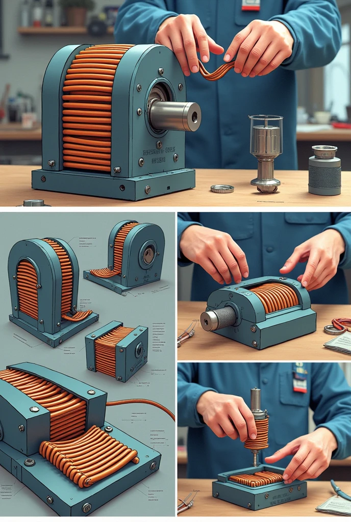 Winding the coil and inserting in brushless motor