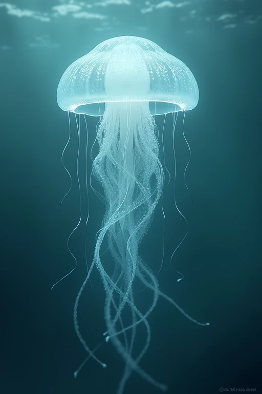 Jellyfish-like　In the water　character