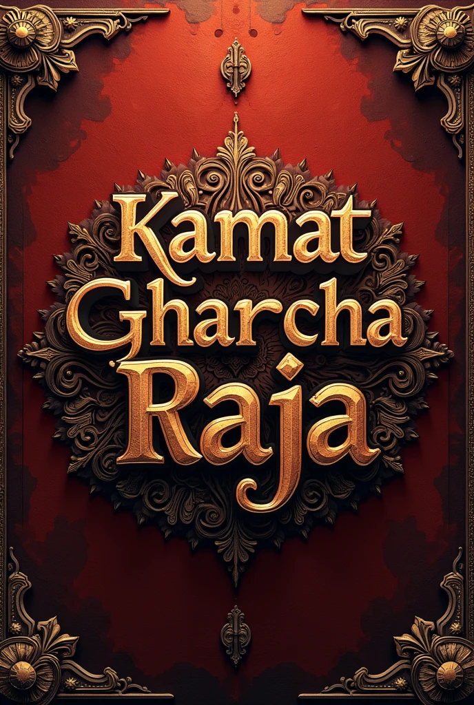 Make a kamatgharcha raja text desing in hindi