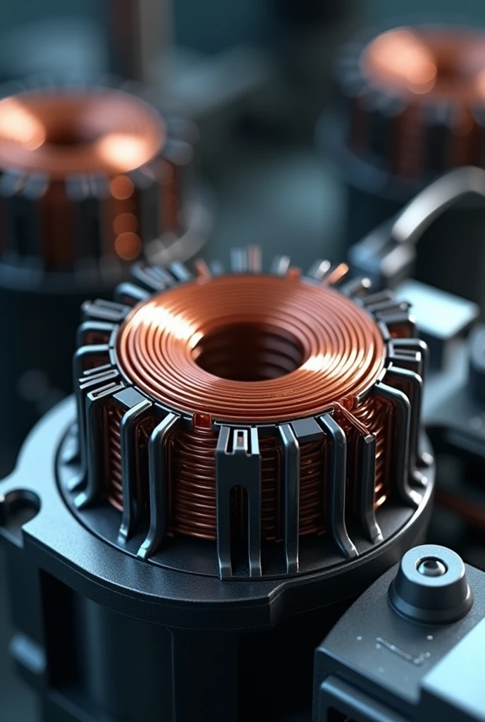 Winding the coil and inserting them into stator in brushless motor