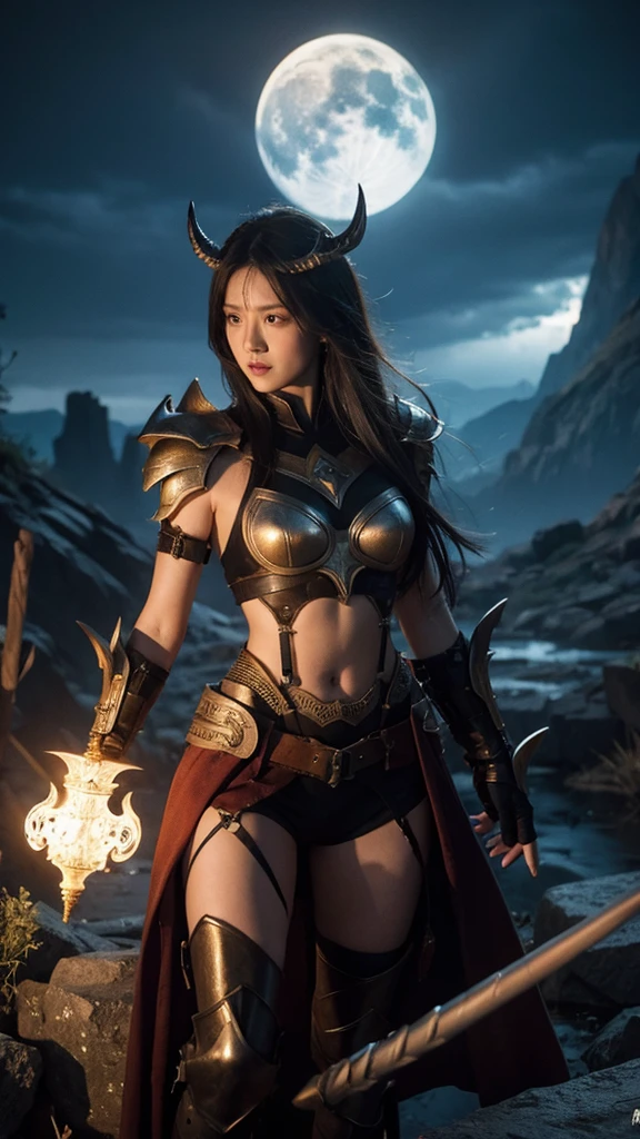 Female monsters from special effects heroes, beautiful special weapons, realistic depictions, ultra-high definition fantasy world