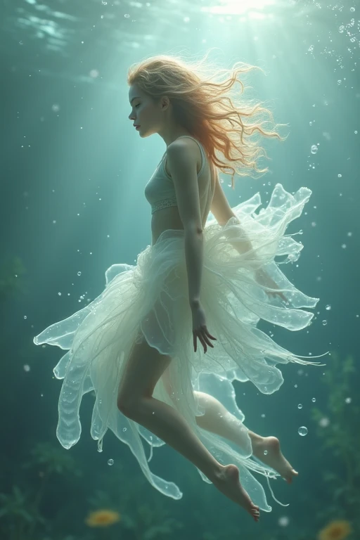 human　Jellyfish Girl　In the water　character