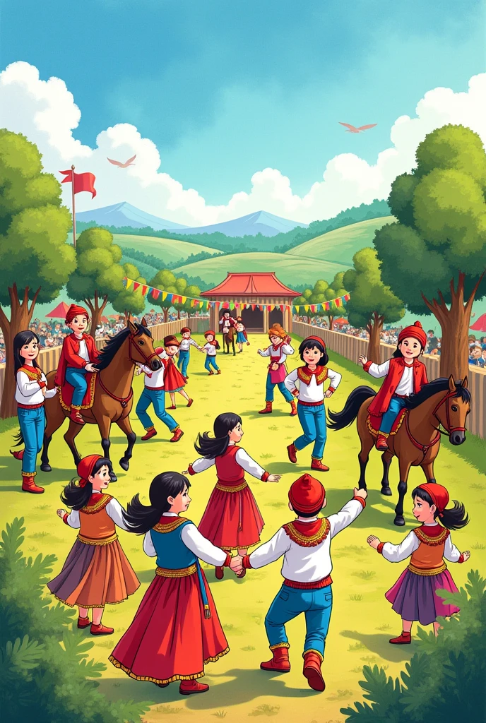 Drawing for children Sabantuy