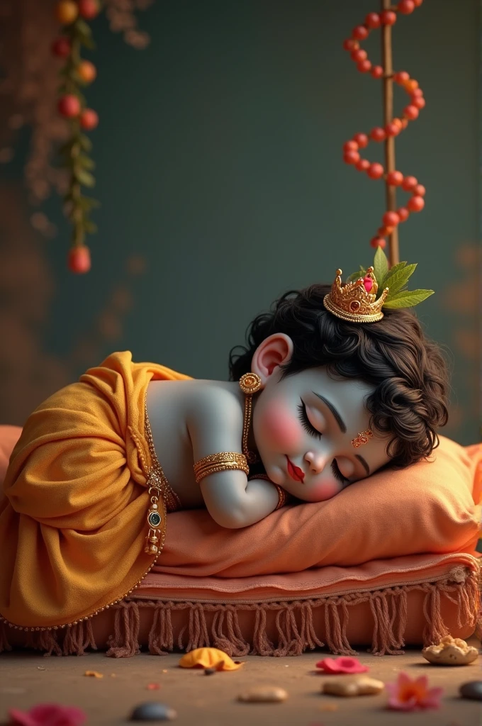 Lord Krishna as a small cute ??? sleeping