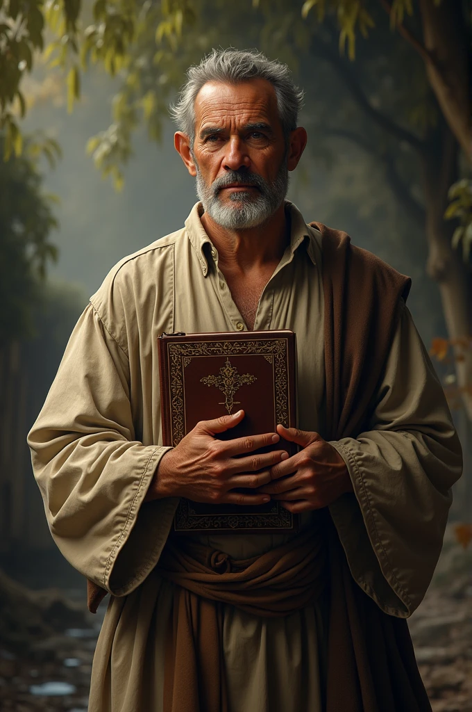 A man with bible
