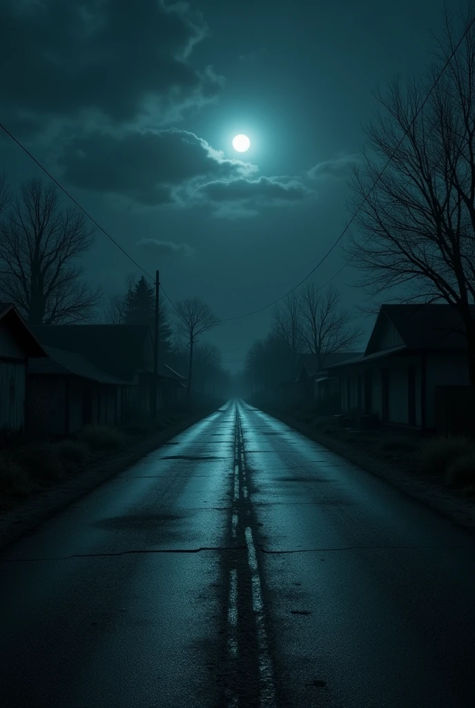 Horror colony road night no one