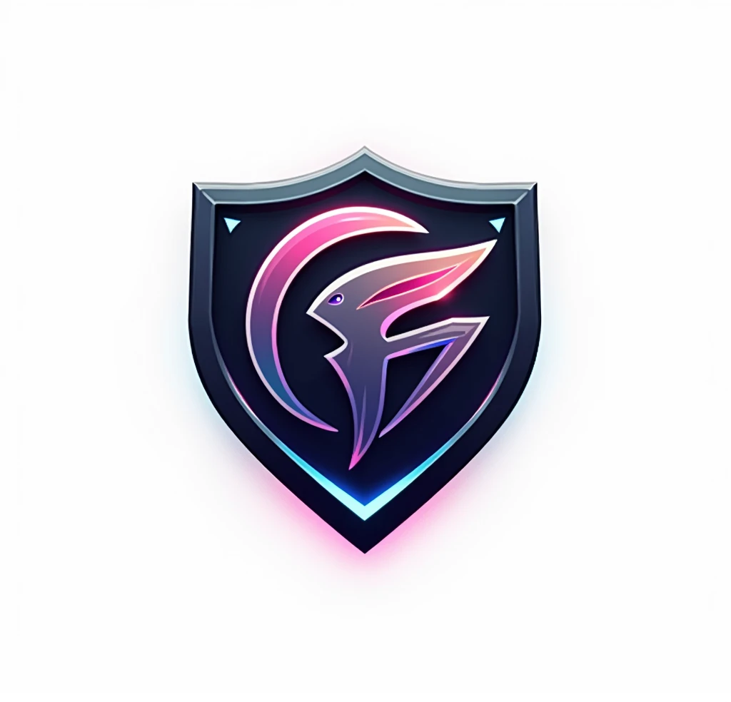 Profile logo with police contract but with gaming theme, white background.